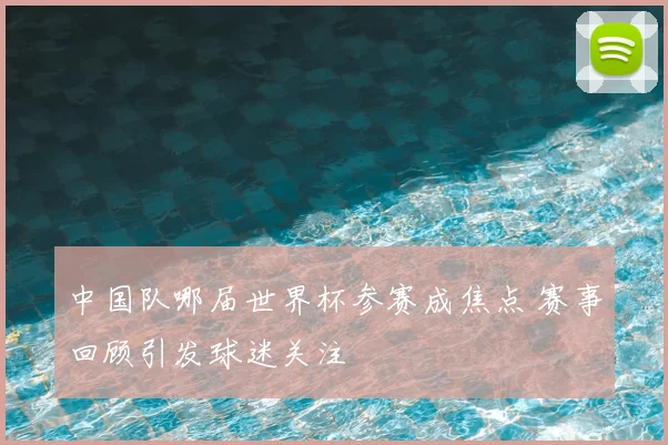 中国队哪届世界杯参赛成焦点 赛事回顾引发球迷关注
